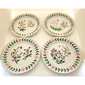 PLATES-SALAD/DESSERT/BUFFET-I GODINGER & CO.-Floral-Butterfly-Dragonfly-Set of 4